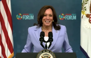 Vice President Kamala Harris delivers a virtual address to the Generation Equality Forum on June 30, 2021. The White House/YouTube